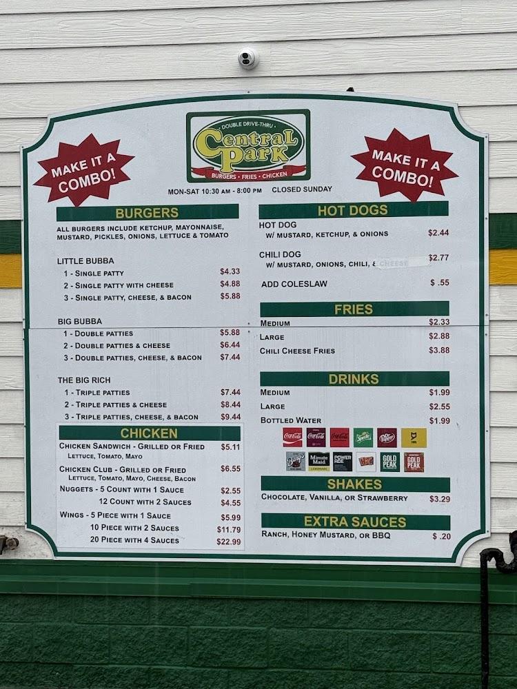 Central Park Menu image 1