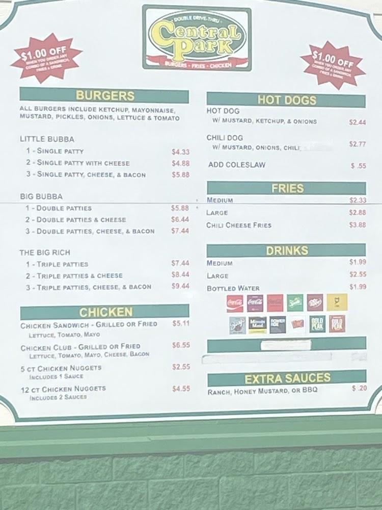Central Park Menu image 3
