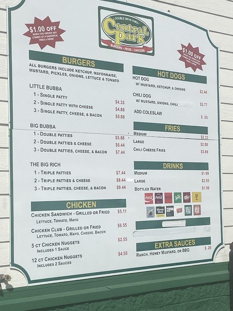 Central Park Menu image 4